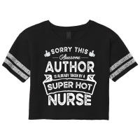 Sorry This Author Is Taken Yellow Scorecard Crop Tee | Artistshot