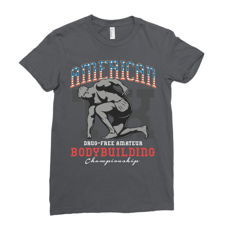 American Bodybuilding Ladies Fitted T-Shirt by dabreutatsig | Artistshot