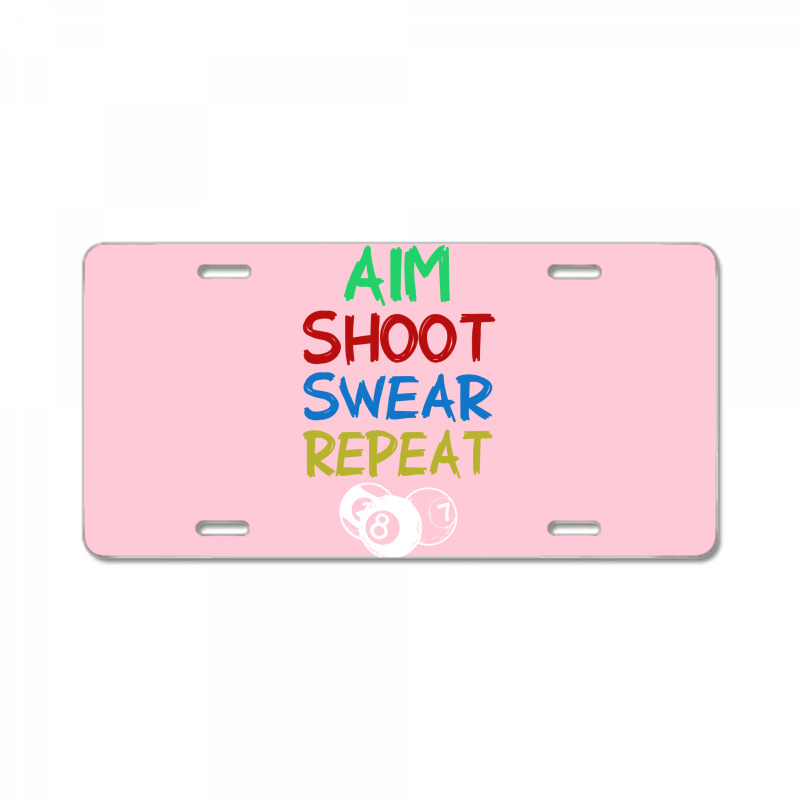 Billiards Aim Shoot Swear Snooker Pool License Plate | Artistshot