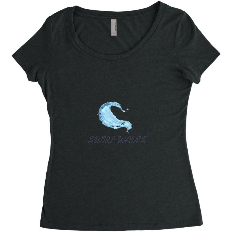 Swirl Waves Women's Triblend Scoop T-shirt by ARUN_ARK | Artistshot