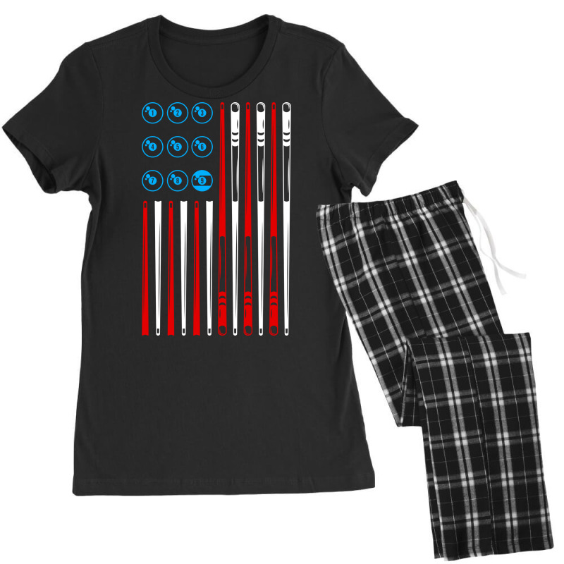 Billiards Pool American Flag Women's Pajamas Set by dabreutatsig | Artistshot