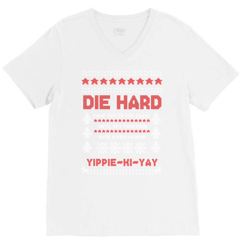 Die Hard 2018 Christmas Jumper V-neck Tee | Artistshot