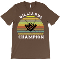 Billiards Champion Retro Sunset Design T-shirt | Artistshot