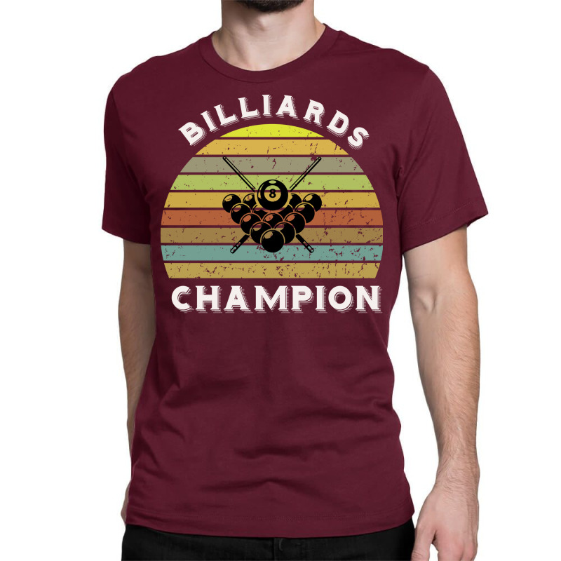 Billiards Champion Retro Sunset Design Classic T-shirt | Artistshot