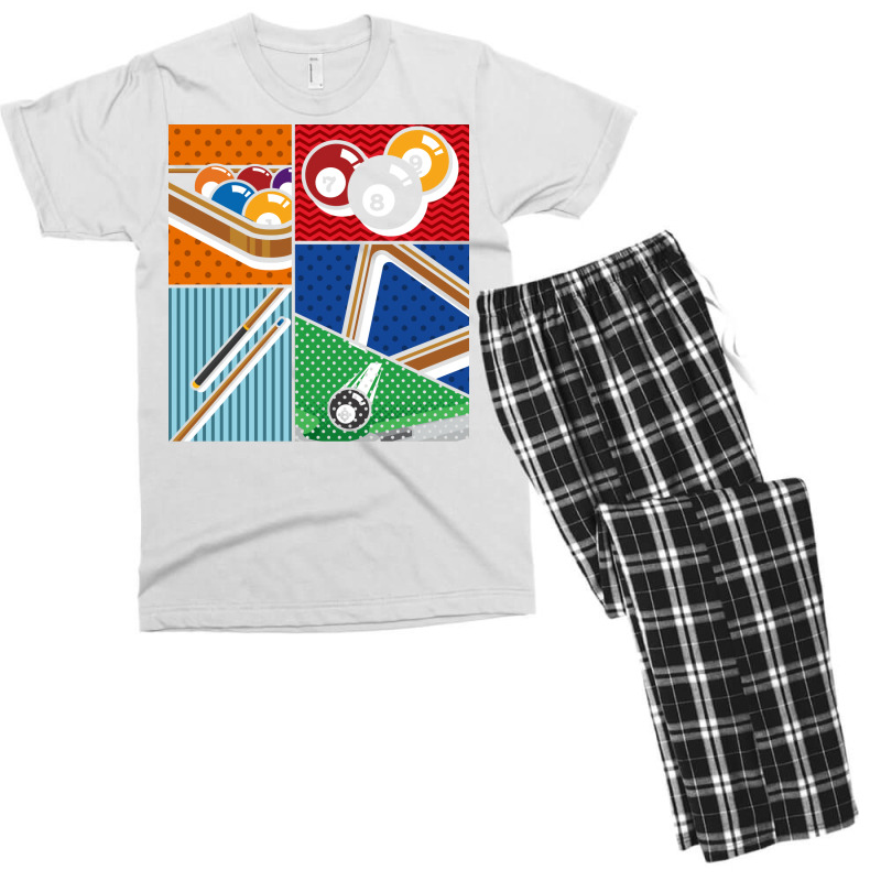 Billiard Balls Snooker Player Pool Billiard Art Bi Men's T-shirt Pajama Set by gashejeggef | Artistshot