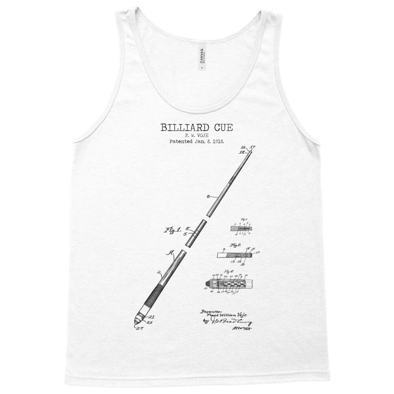 Billiard Cue Patent Tank Top | Artistshot