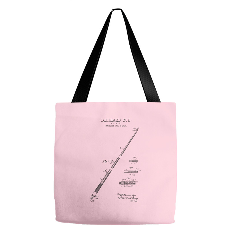 Billiard Cue Patent Tote Bags | Artistshot