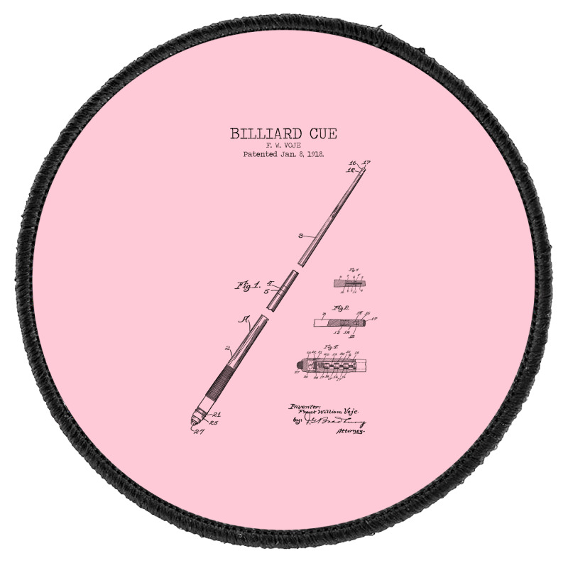 Billiard Cue Patent Round Patch | Artistshot