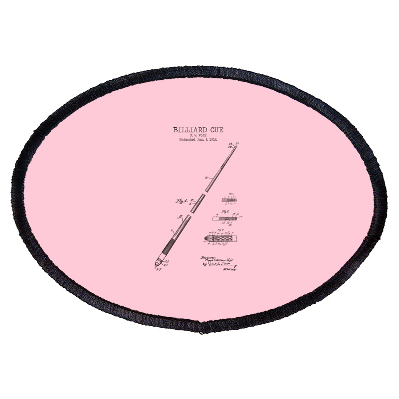 Billiard Cue Patent Oval Patch | Artistshot