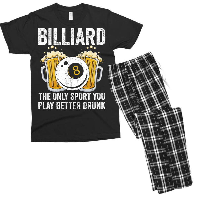 Funny Billiards Saying Design 2 Men's T-shirt Pajama Set | Artistshot