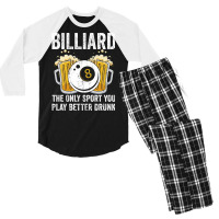 Funny Billiards Saying Design 2 Men's 3/4 Sleeve Pajama Set | Artistshot