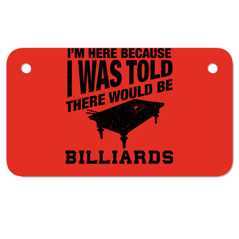 Funny Billiard Quote For Billiards Player Motorcycle License Plate | Artistshot