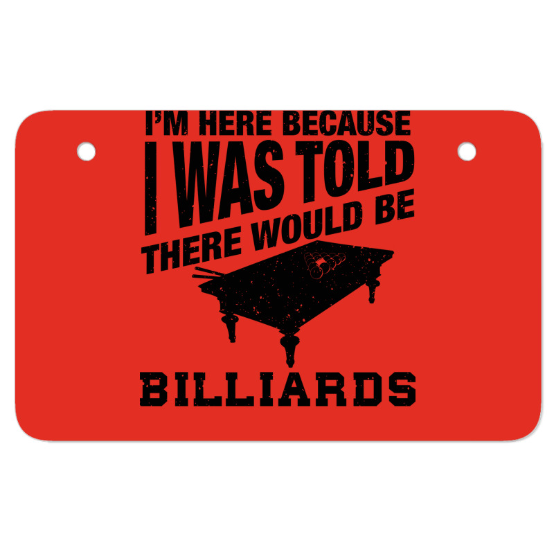 Funny Billiard Quote For Billiards Player Atv License Plate | Artistshot