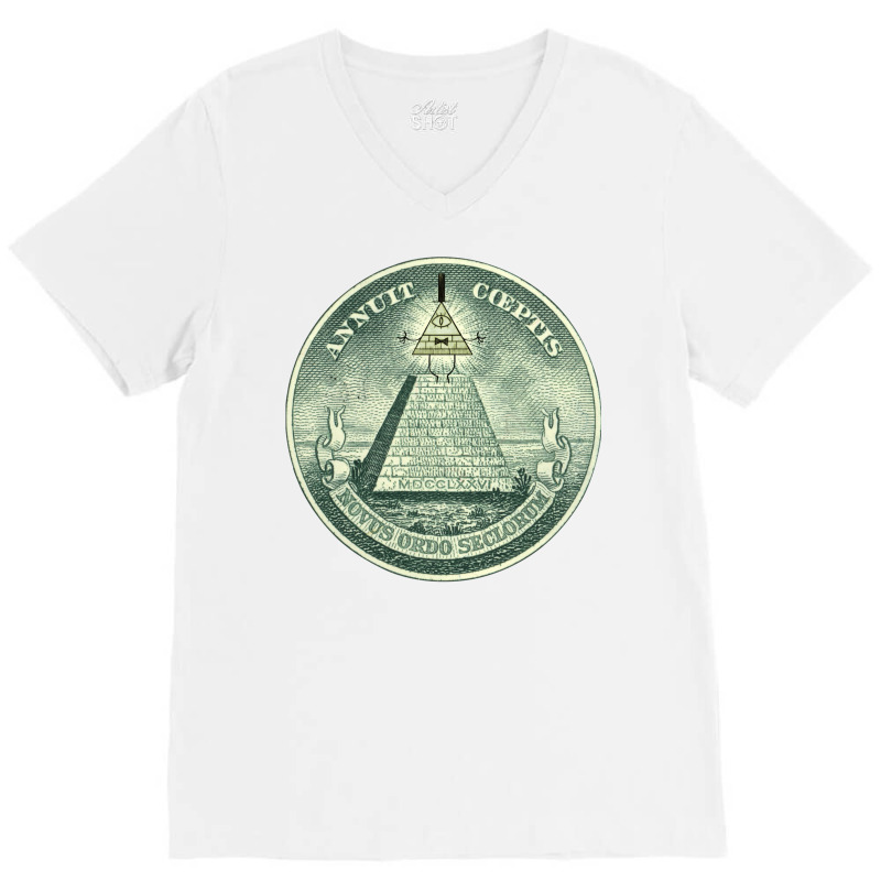 Bill Cipher Illuminati V-Neck Tee by ciklercalaim3 | Artistshot