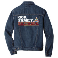 God Family Billiards Pool Player Design Men Denim Jacket | Artistshot