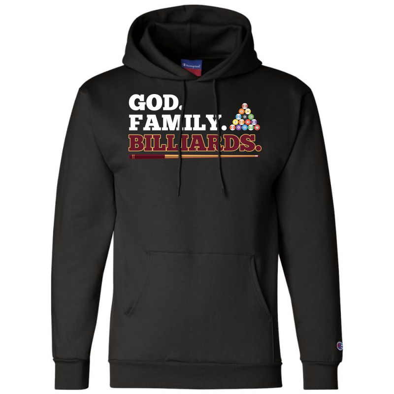 God Family Billiards Pool Player Design Champion Hoodie | Artistshot