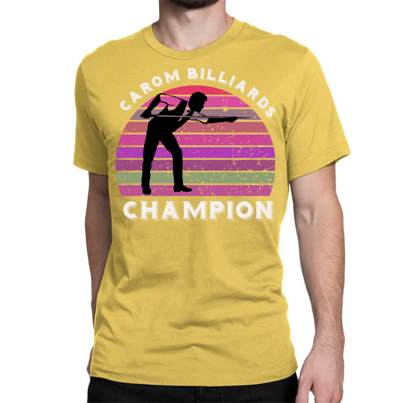 Om Billiards Champion Retro Sunset Classic T-shirt | Artistshot