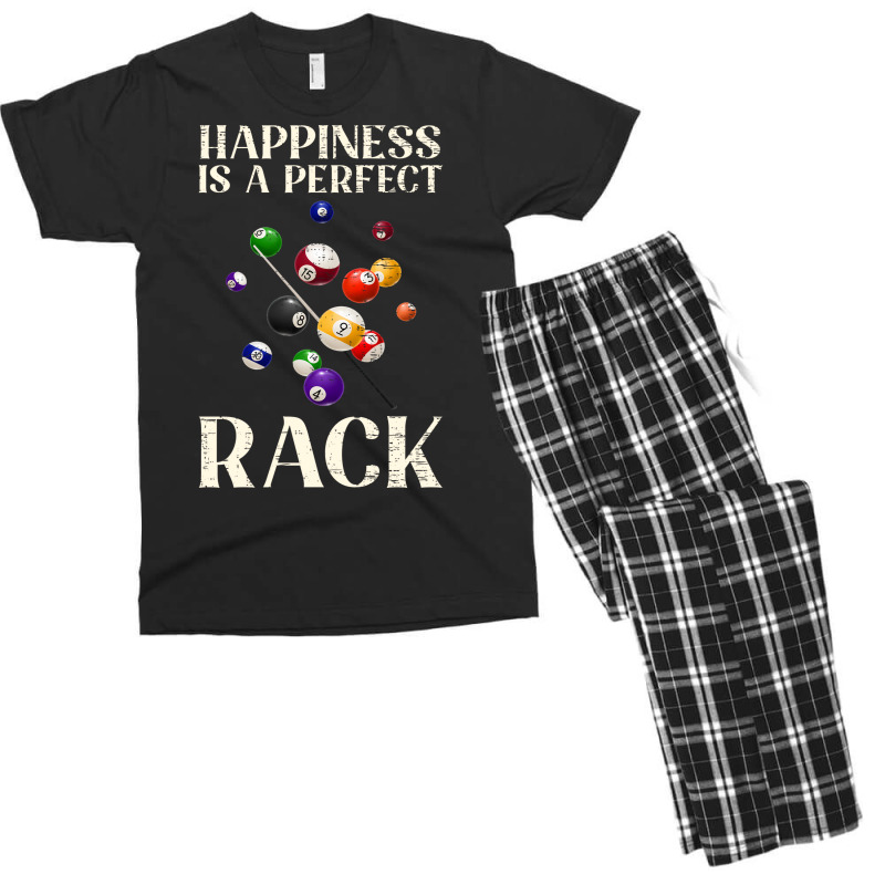 Happiness Is A Perfect Rack Billiards 2 Men's T-shirt Pajama Set | Artistshot