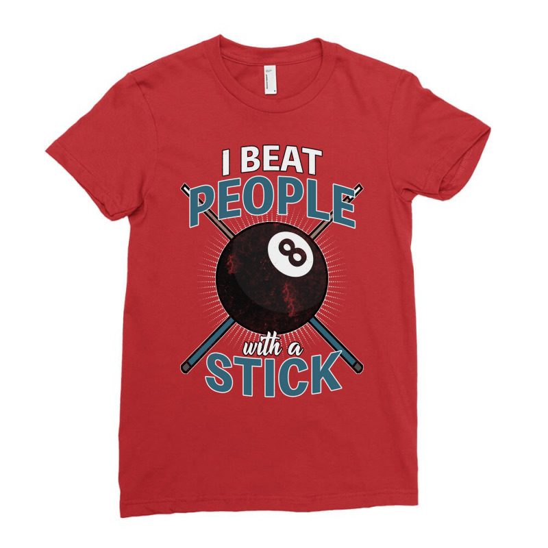 I Beat People With A Stick 2 Ladies Fitted T-Shirt by shevvyetnorx | Artistshot