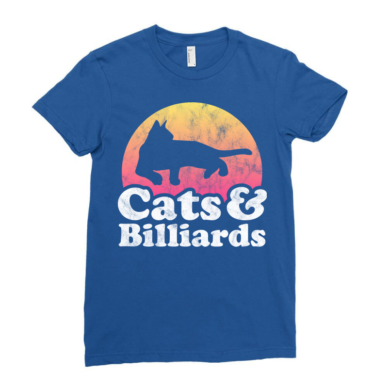 Cats And Billiards Gift Ladies Fitted T-Shirt by bercoarchus | Artistshot