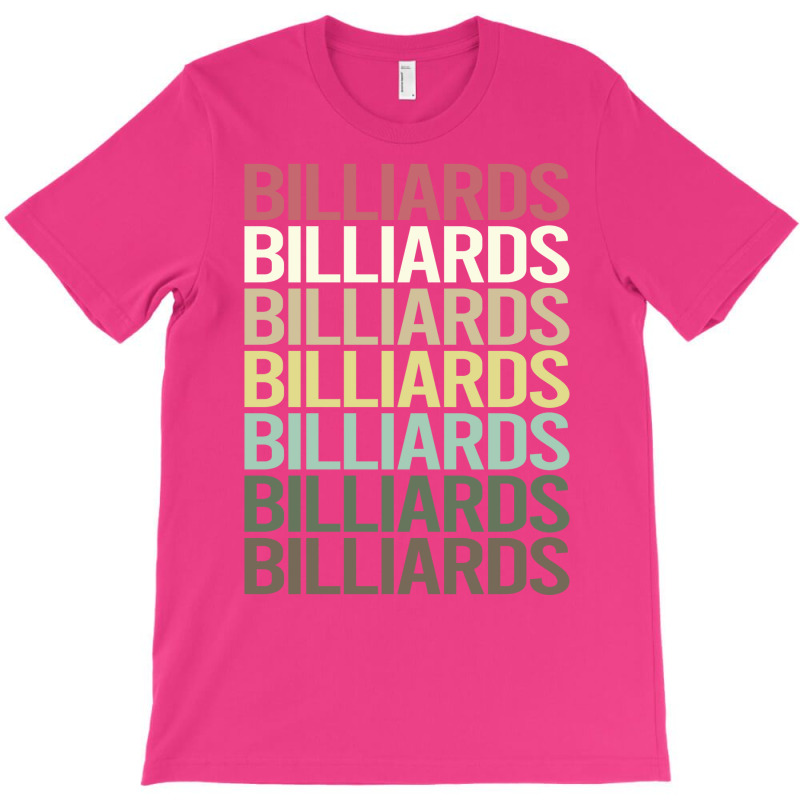 Colorful Text Billiards 1 T-shirt | Artistshot