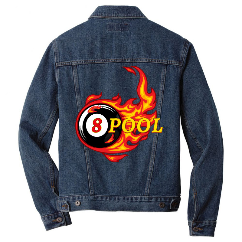 Funny Billiard 8 Ball Pool Billiard Player Men Denim Jacket | Artistshot