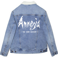 Amnesia The Dark Descent (white) Unisex Sherpa-lined Denim Jacket | Artistshot