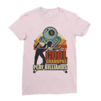 Cool Grandpas Play Billiards Retro Grandpa Gift Ladies Fitted T-shirt | Artistshot