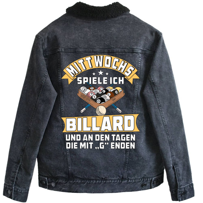 On Wednesdays I Play Billiards Unisex Sherpa-lined Denim Jacket | Artistshot