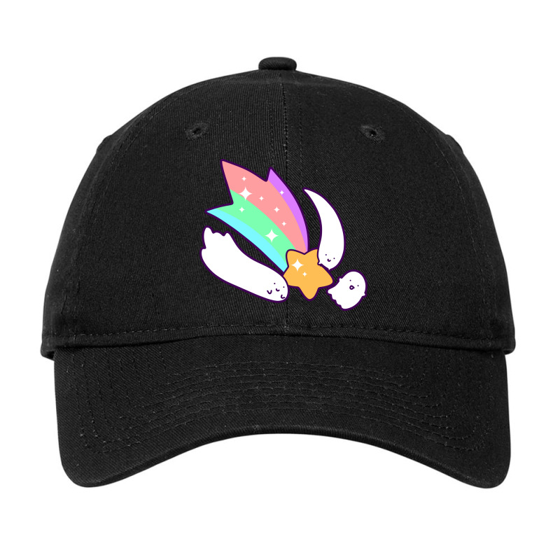 Pastel Shooting Star Ghosts Adjustable Cap | Artistshot