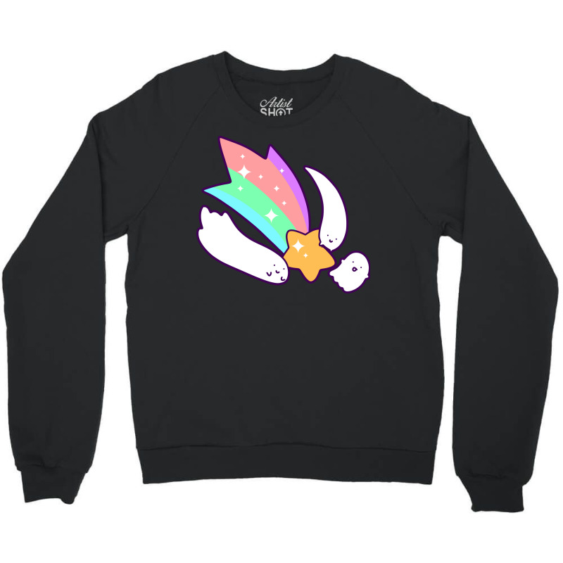 Pastel Shooting Star Ghosts Crewneck Sweatshirt | Artistshot