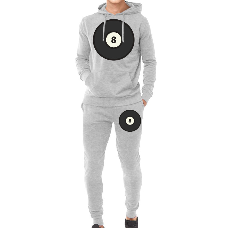 Black Eight 8 Ball Pool Illustration Hoodie & Jogger Set | Artistshot