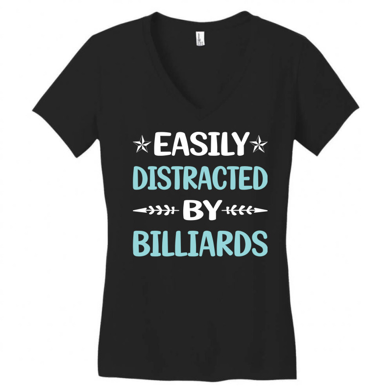 Funny Easily Distracted By Billiards Women's V-Neck T-Shirt by thondytianot | Artistshot