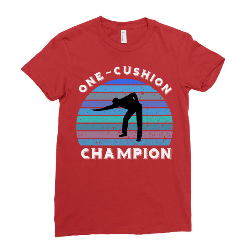 One Cushion Carom Billiards Champion Ladies Fitted T-Shirt by oldrihbaldirf | Artistshot