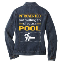 Funny Introverted Pool Ladies Denim Jacket | Artistshot