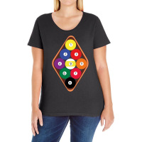 The Nineball Rack Pool Game Ladies Curvy T-shirt | Artistshot