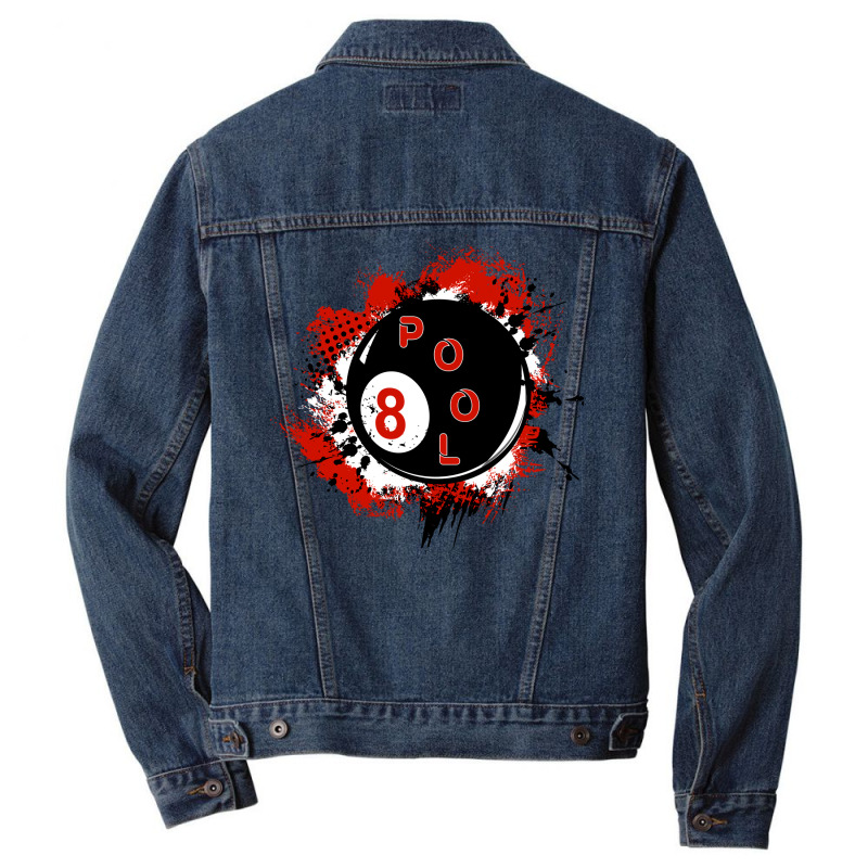 Funny Billiard 8 Ball Pool Billiard Player 3 Men Denim Jacket by raposaounk | Artistshot