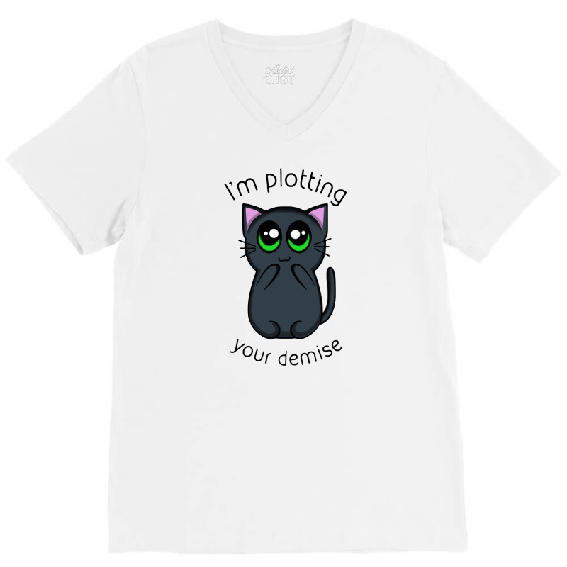 Plotting Your Demise V-Neck Tee by MilaArt. | Artistshot