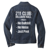 Seattle Pool Players Gift Old School Billiards Poo Ladies Denim Jacket | Artistshot