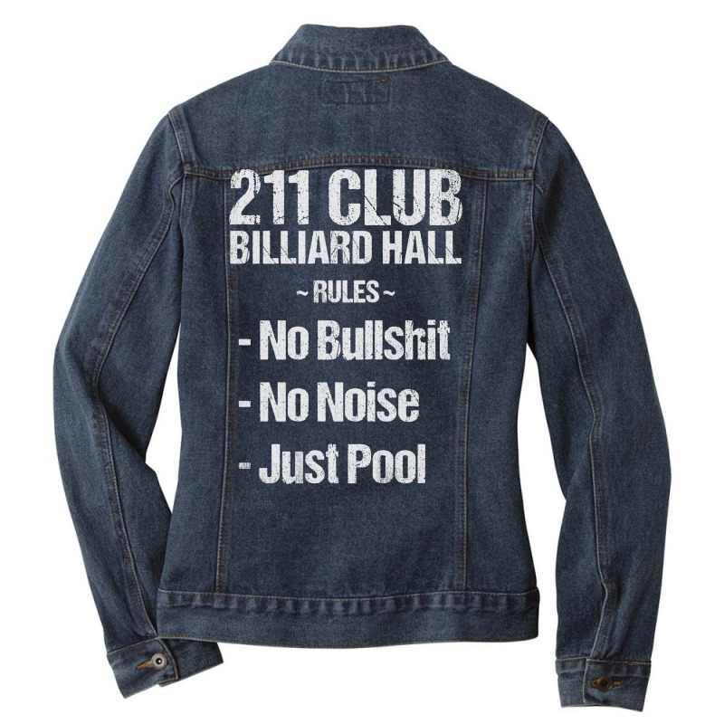 Seattle Pool Players Gift Old School Billiards Poo Ladies Denim Jacket by nokibgodfryg | Artistshot