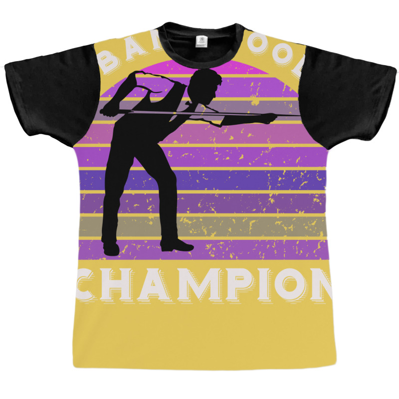 Bank Pool Champion Retro Billiards Graphic T-shirt | Artistshot