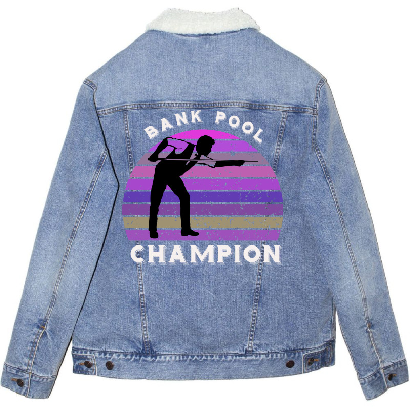 Bank Pool Champion Retro Billiards Unisex Sherpa-lined Denim Jacket | Artistshot