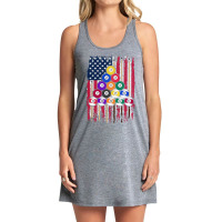 Us Flag Snooker Player American Pool Billiard Tank Dress | Artistshot