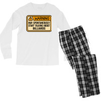 Warning May Spontaneously Start Talking About Bill Men's Long Sleeve Pajama Set | Artistshot