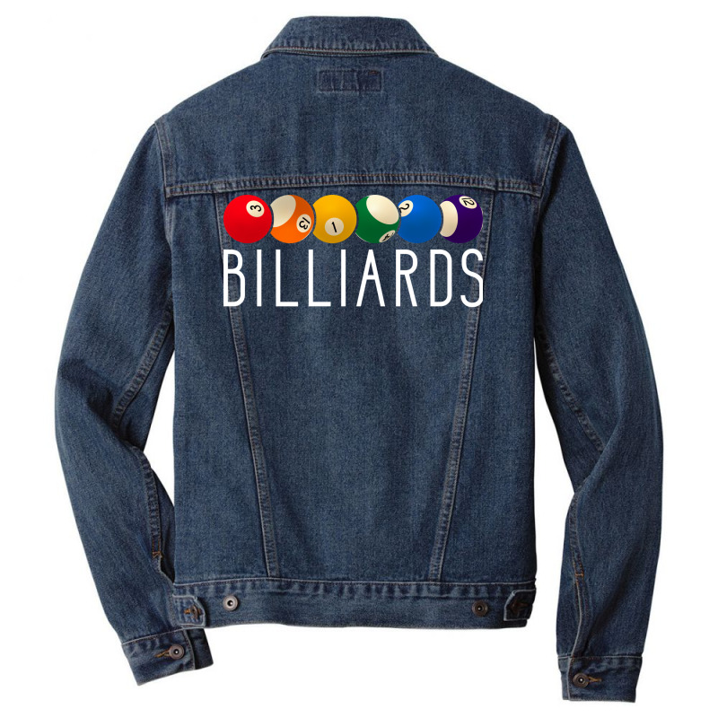 Billiards Balls Pool Player Men Denim Jacket | Artistshot