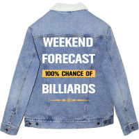 Weekend Forecast Billiards Billiard Pool Unisex Sherpa-lined Denim Jacket | Artistshot