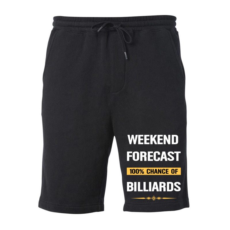 Weekend Forecast Billiards Billiard Pool Fleece Short | Artistshot