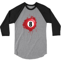 Eight Ball Billiard Design Gift Idea 3/4 Sleeve Shirt | Artistshot