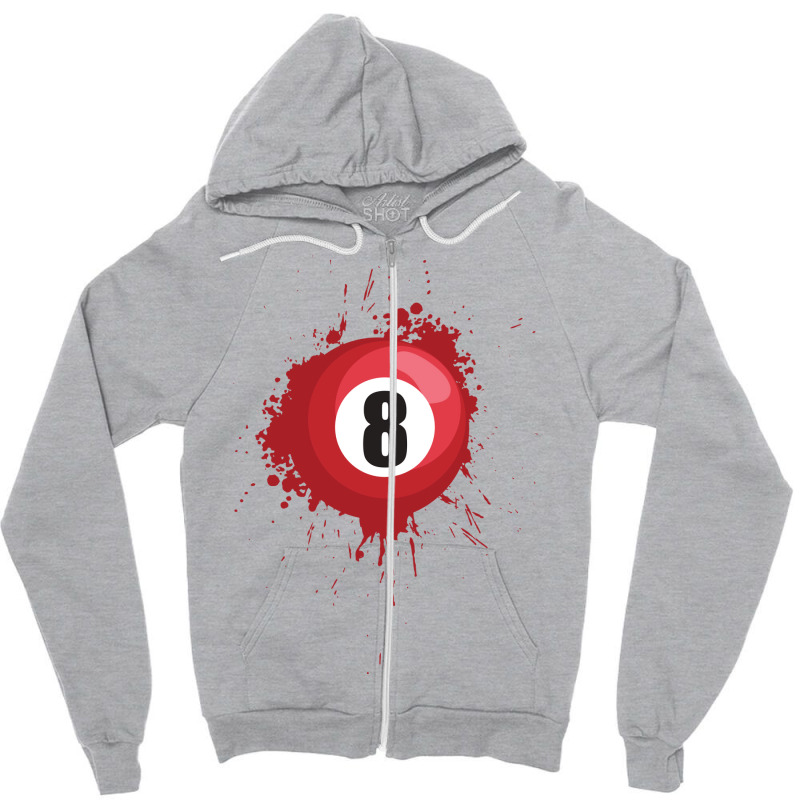 Eight Ball Billiard Design Gift Idea Zipper Hoodie | Artistshot