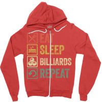 Funny Eat Sleep Billiards Repeat Retro Vintage Gif Zipper Hoodie | Artistshot